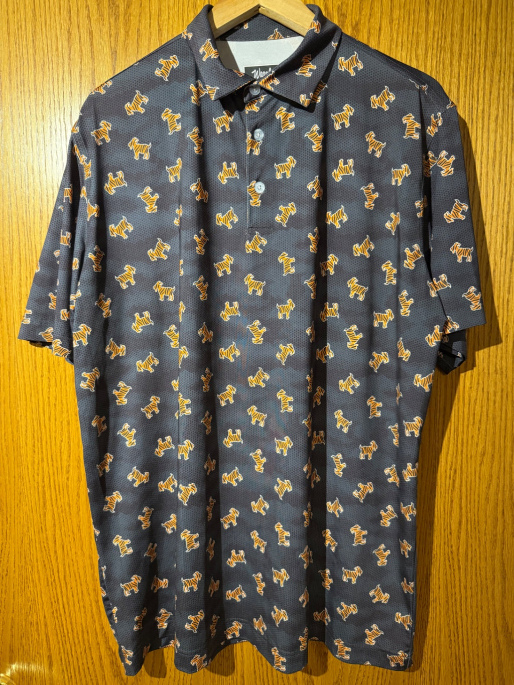 Waggle Golf Shirt XL Black/tiger
