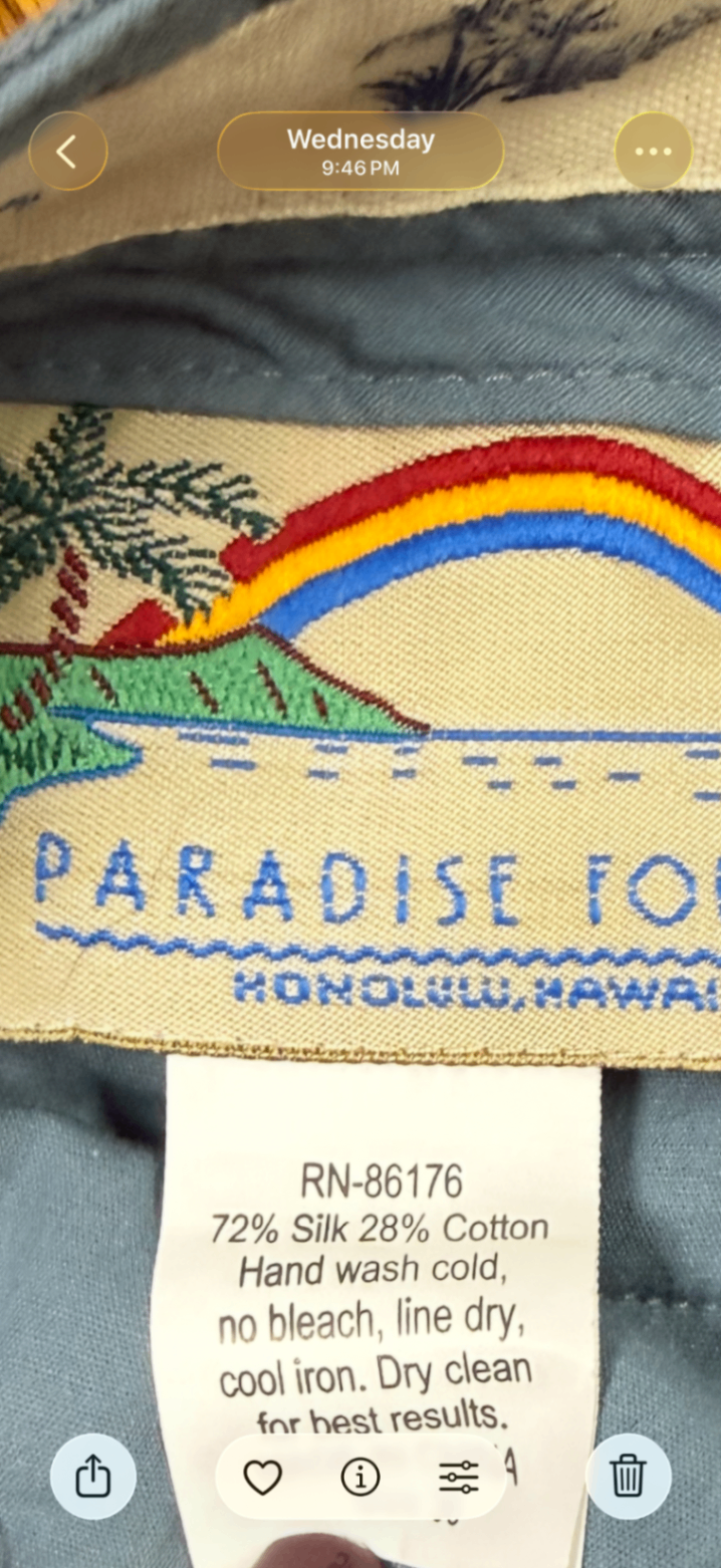 Paradise Found Honolulu Shorts 36 Blue