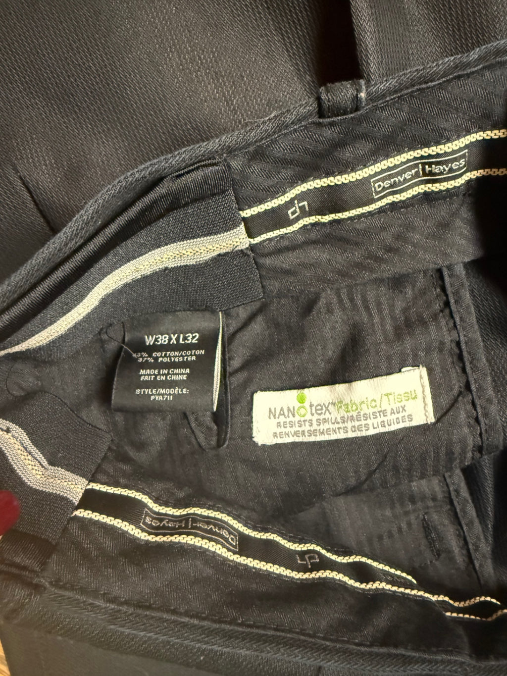 Denver Hayes Men’s Bottoms W38 X L32 Black