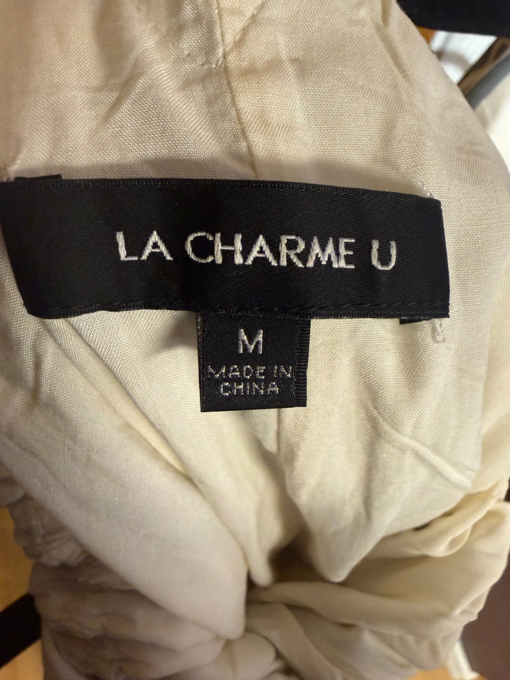 LA CHARM E U Dresses/Rompers/Jumpsuits M White with blue stripes