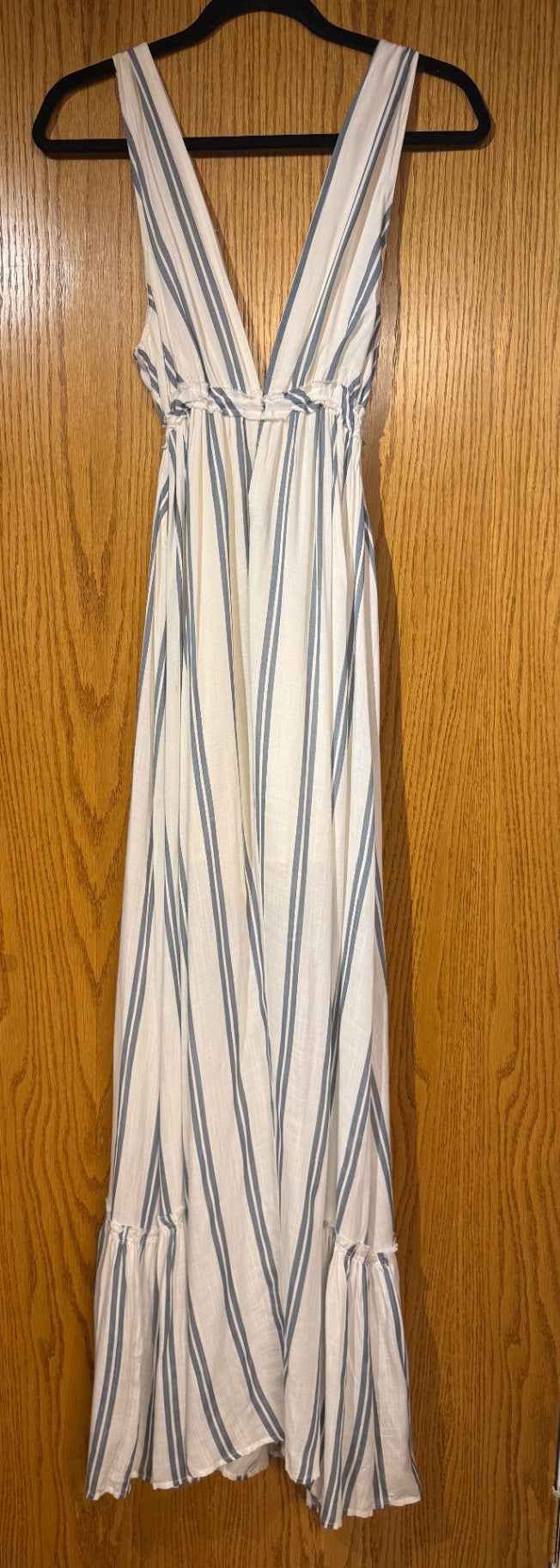 LA CHARM E U Dresses/Rompers/Jumpsuits M White with blue stripes