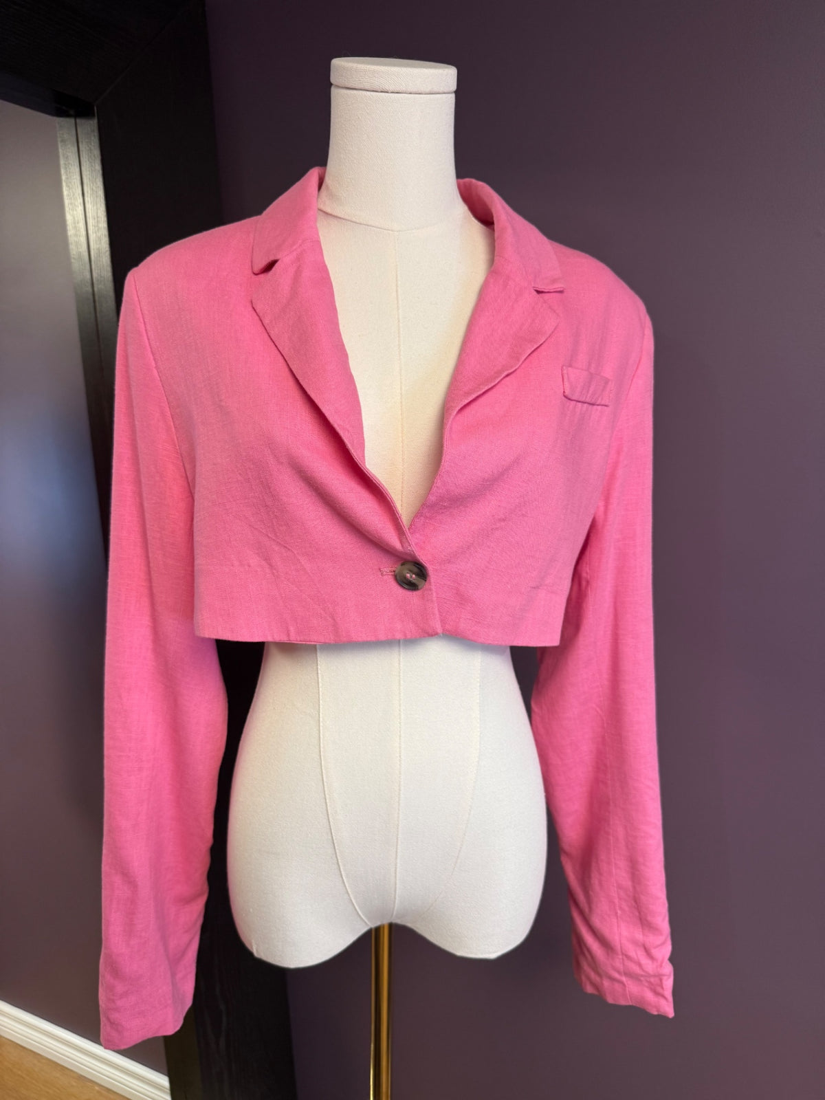 H&M Divided Blazer cropped Small Pink